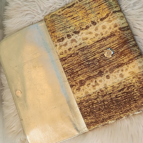 PANTERA METALLIC GENUINE SNAKESKIN CLUTCH - Picture 13 of 17